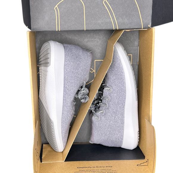 Allbirds (W8) Wool Runner-Up Mizzle Sneakers Weather-Resistant Lightweight Grey - Picture 11 of 13